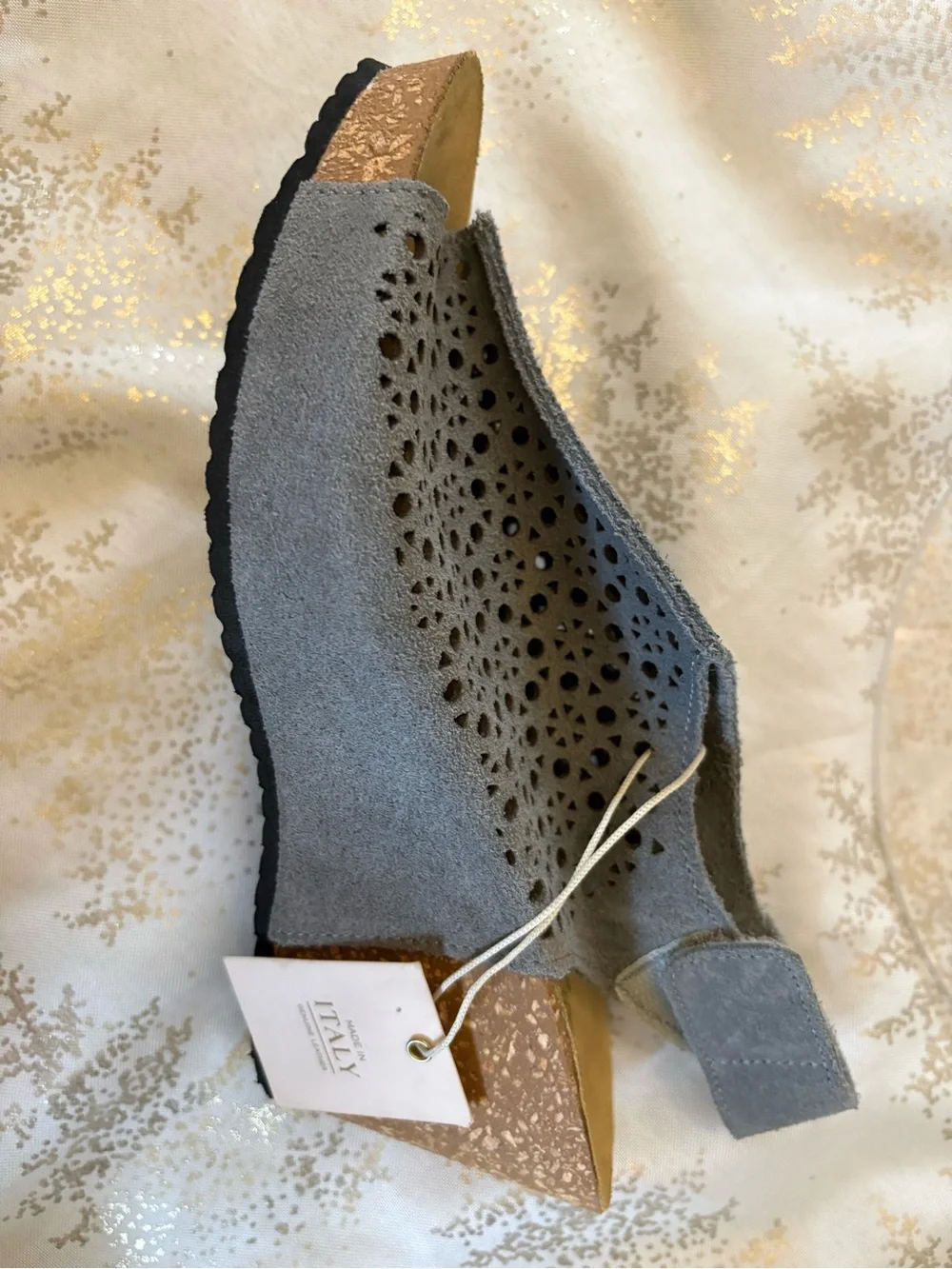 A. Giannetti Made in Italy Suede Wedge Sandals